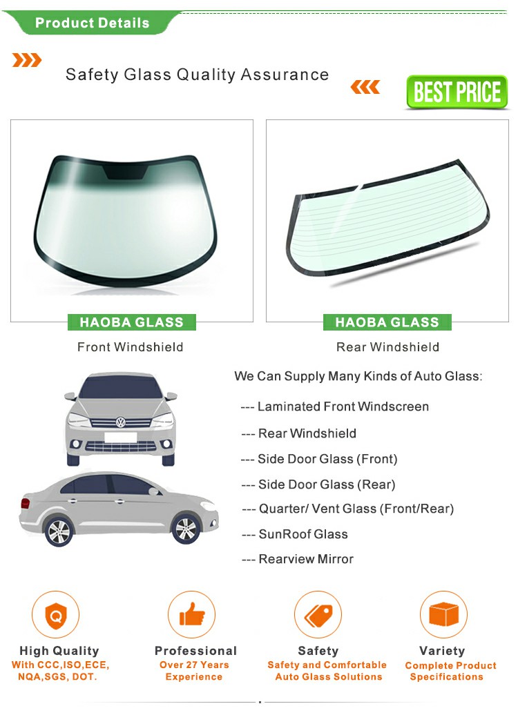 haoba auto glass parabrisas fuyao auto glass car windows windshield glass Buy car windows